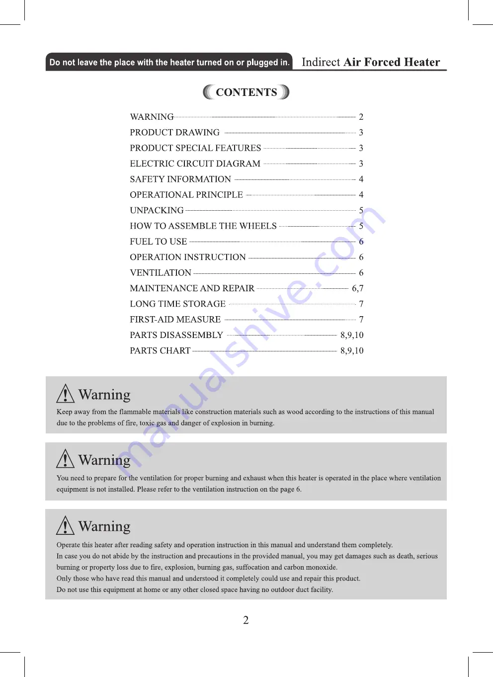 Dongil Z Fire Series User Manual Download Page 2