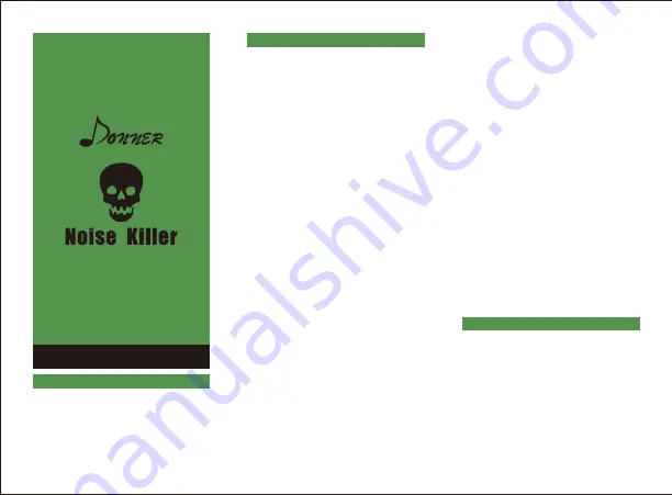 Donner Noise Killer Owner'S Manual Download Page 1