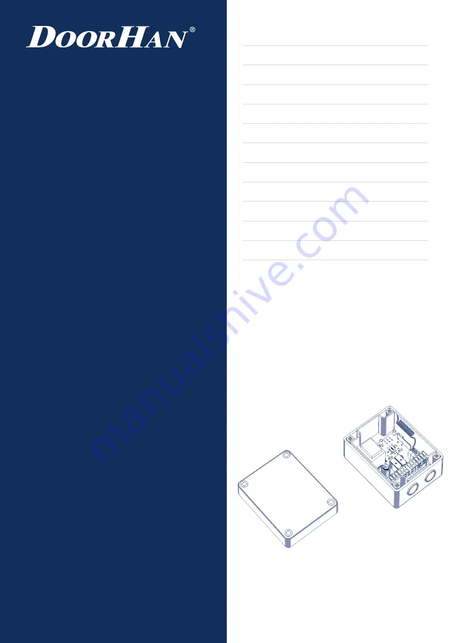 DoorHan CV01 Owner'S Manual Download Page 1