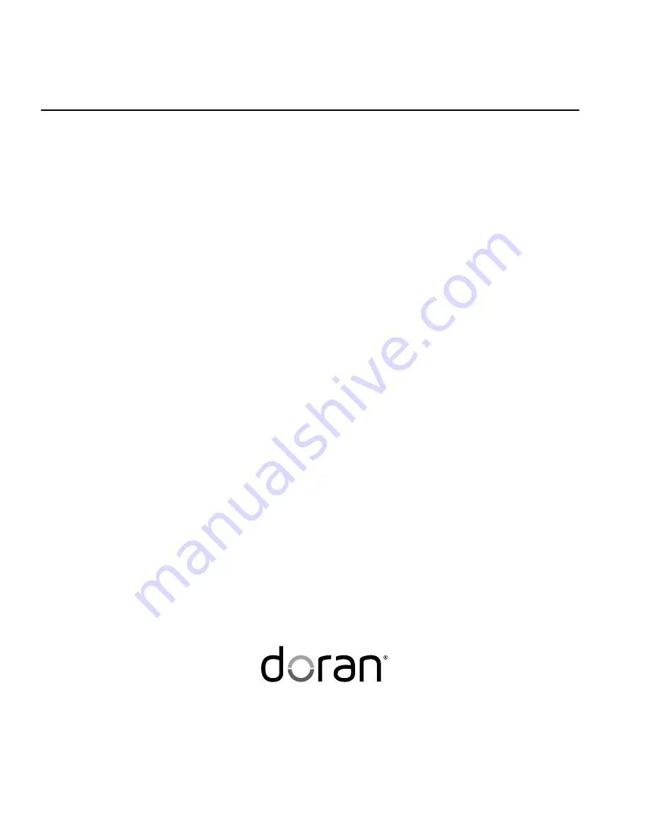 Doran DS4500 Technical Manual Download Page 1