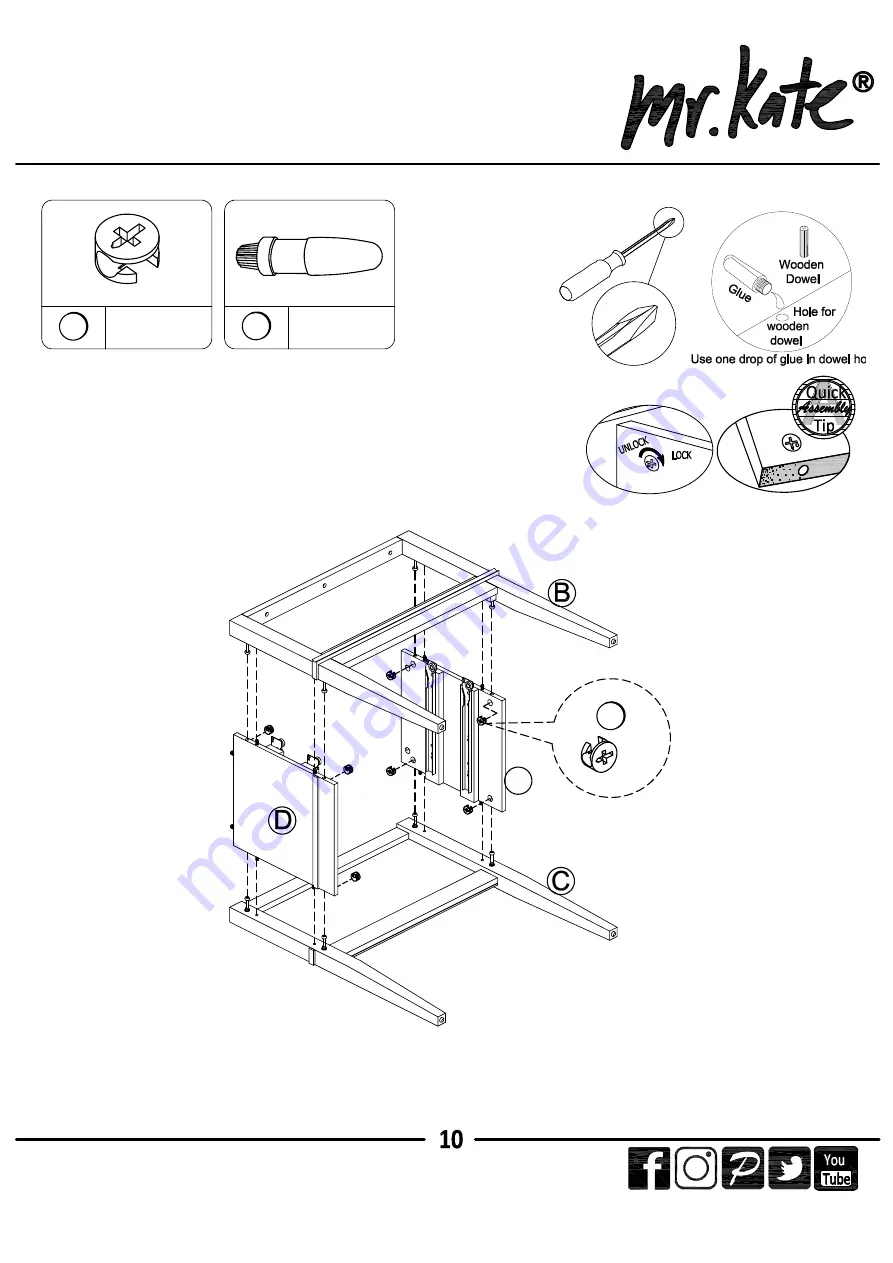 Dorel Home Products mr.kate 1035013COM Manual Download Page 10