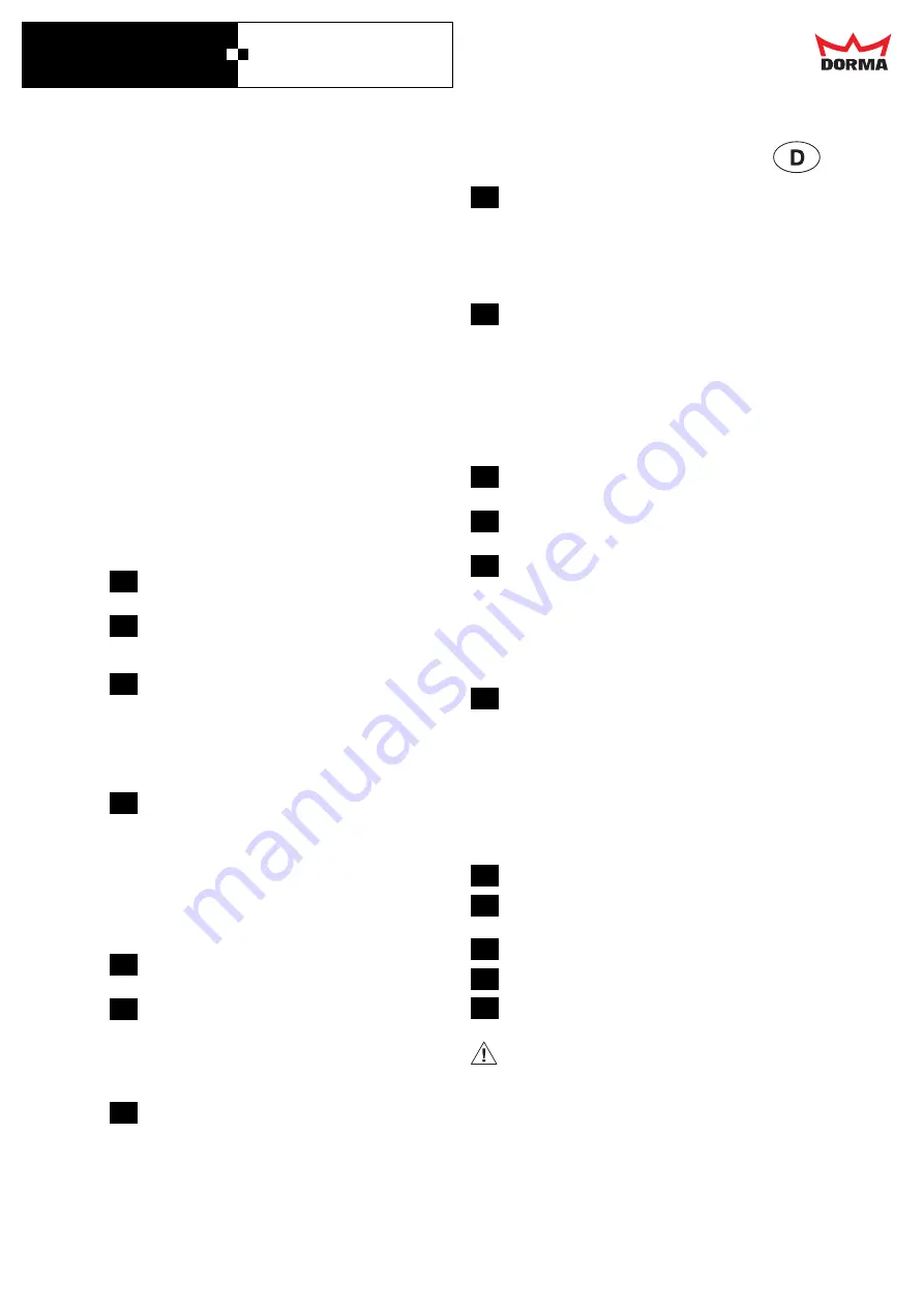 Dorma 96 GSR-EMF Mounting Instructions Download Page 1