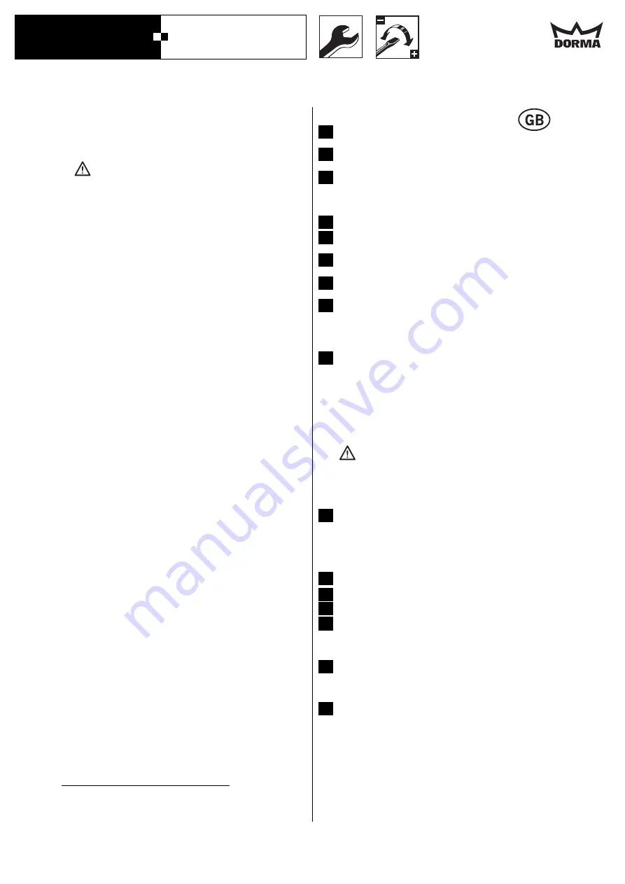 Dorma ED 200 Mounting Instruction Download Page 30