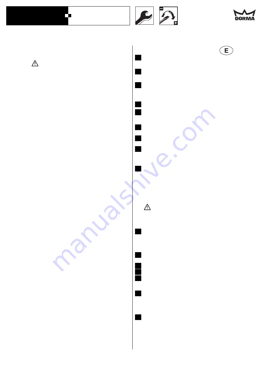 Dorma ED 200 Mounting Instruction Download Page 44