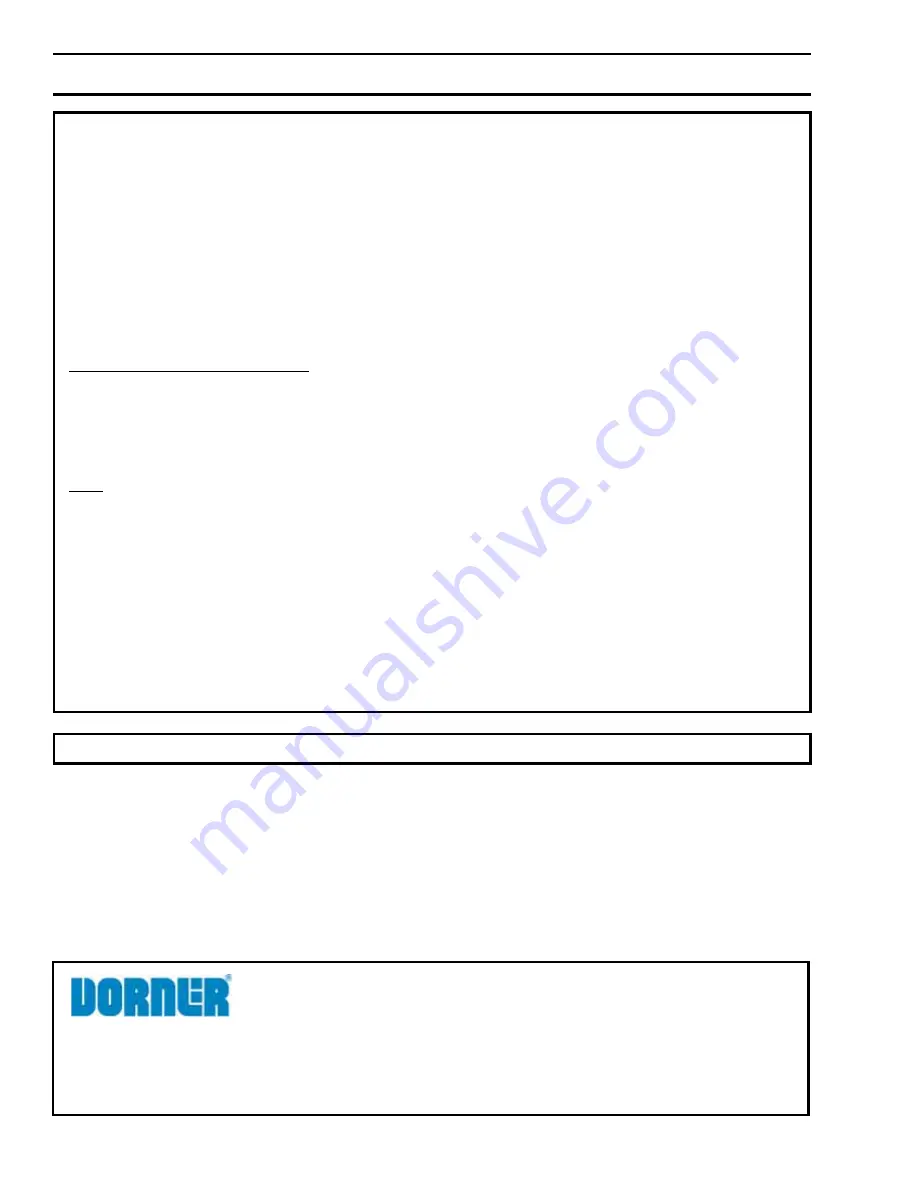 Dorner 74MWWLLLSSCBBSS Installation, Maintenance, And Parts Manual Download Page 42