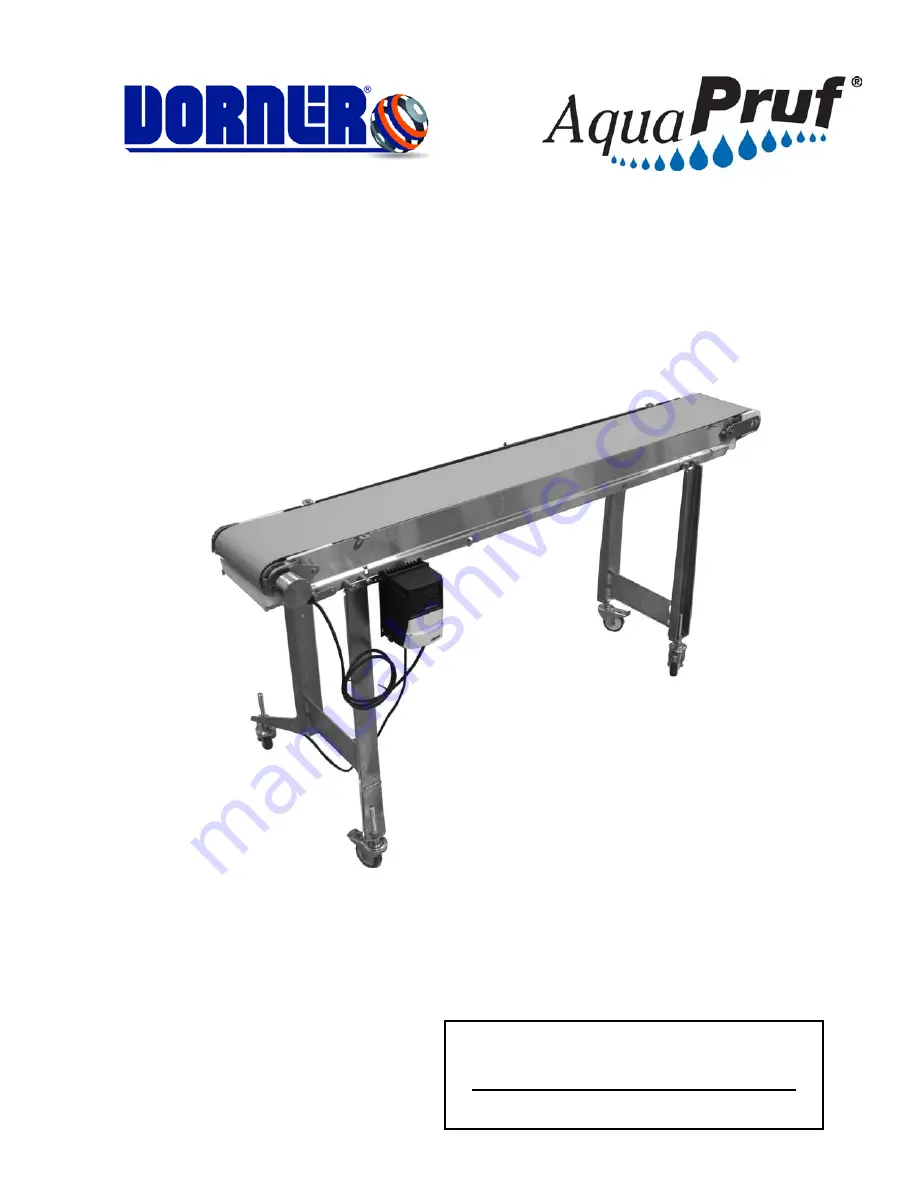 Dorner AquaPruf 76P1 Series Скачать руководство пользователя страница 1