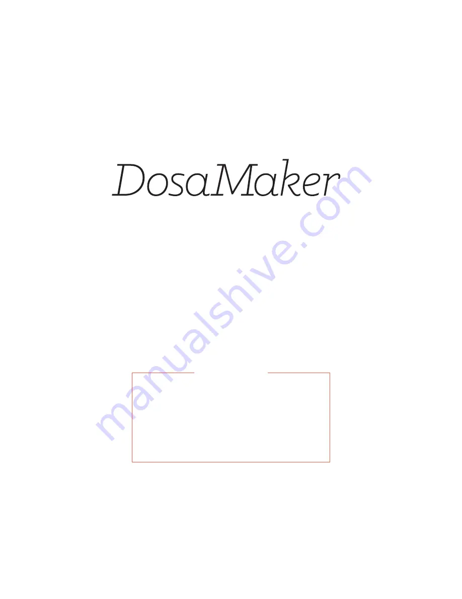 DosaMaker UDM-100 Instruction Manuals Download Page 15