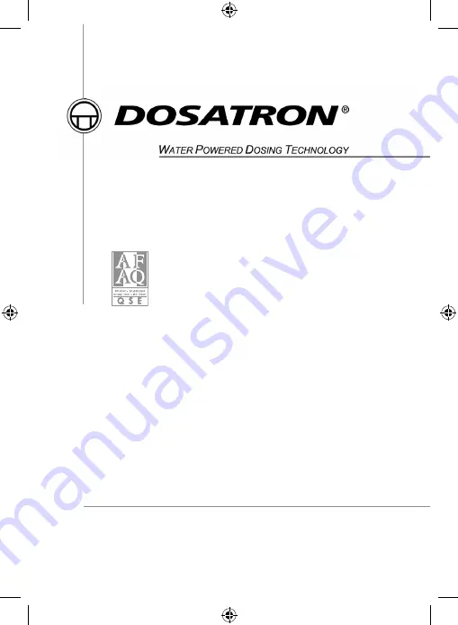 dosatron D 07 RE 125 Owner'S Manual Download Page 32