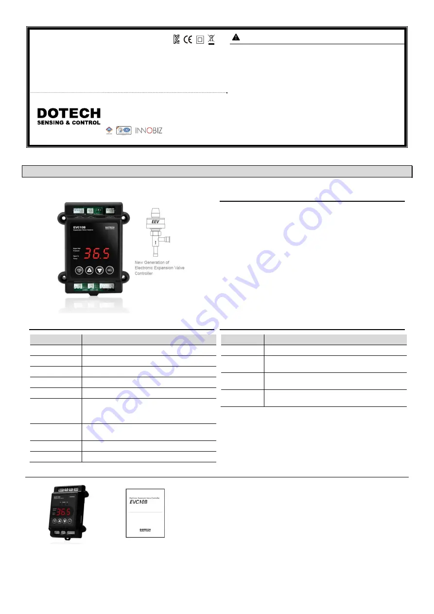 DOTECH EVC10B Series User Manual Download Page 1