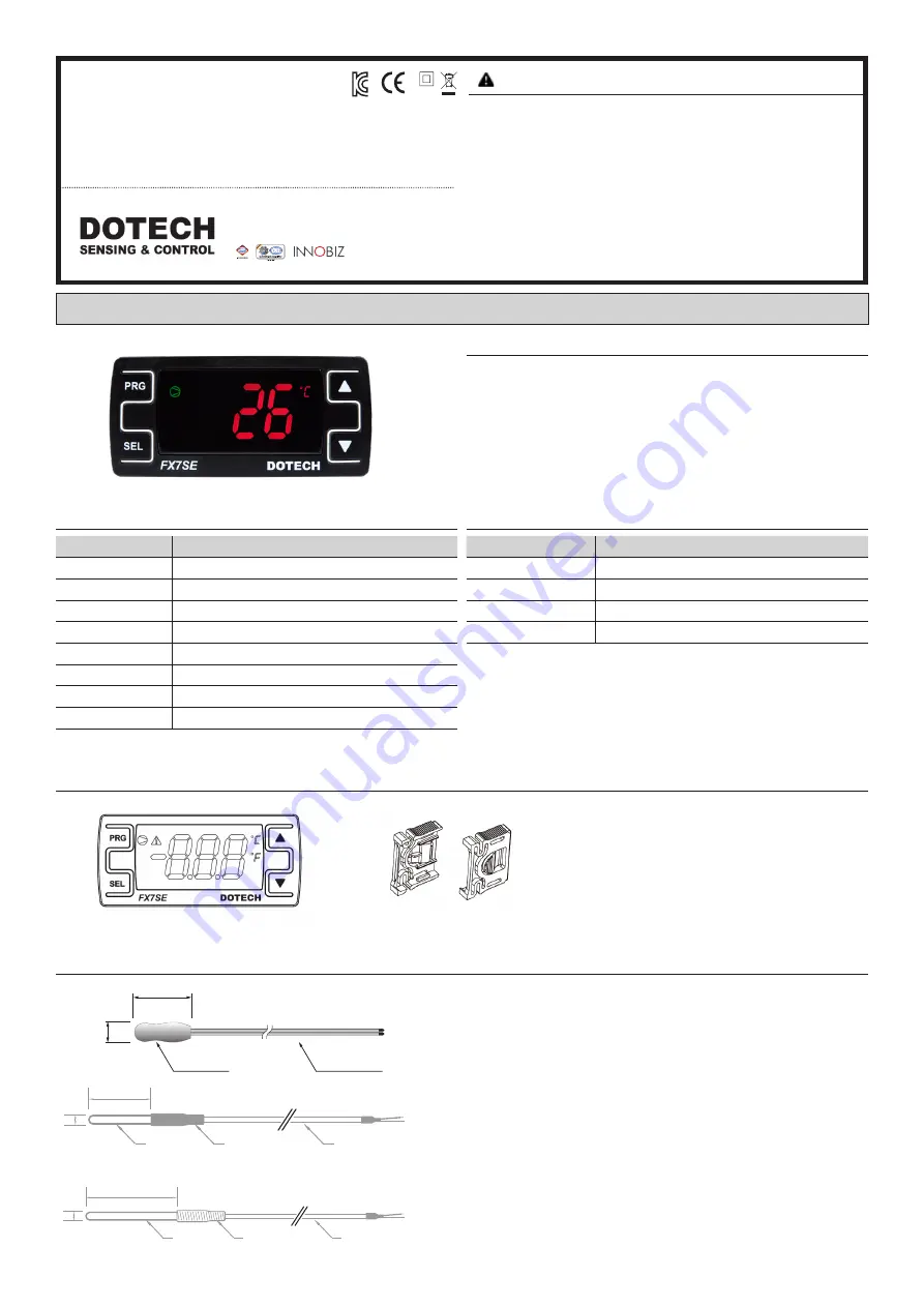 DOTECH FX7SE Series Скачать руководство пользователя страница 1