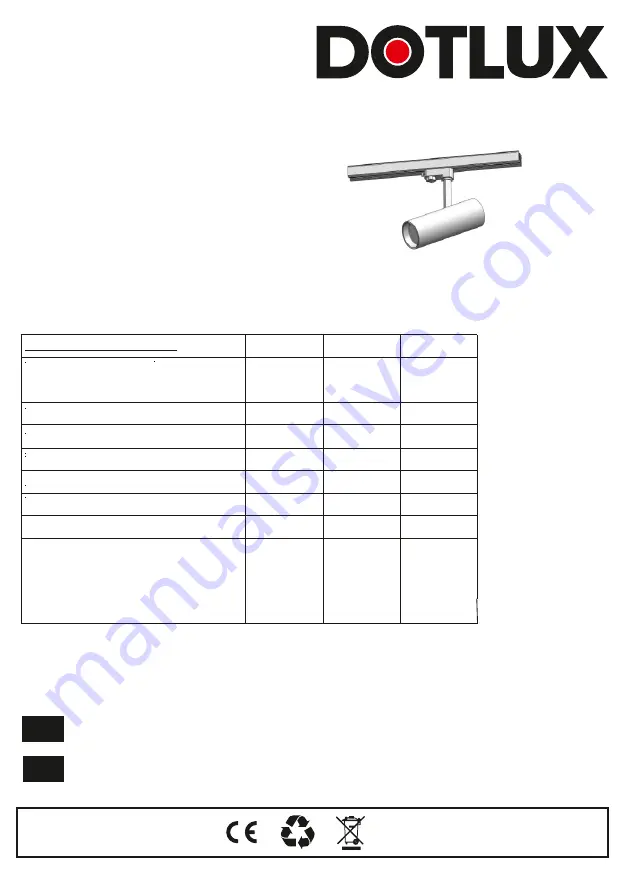 DOTLUX SLIMtrack User Manual Download Page 1