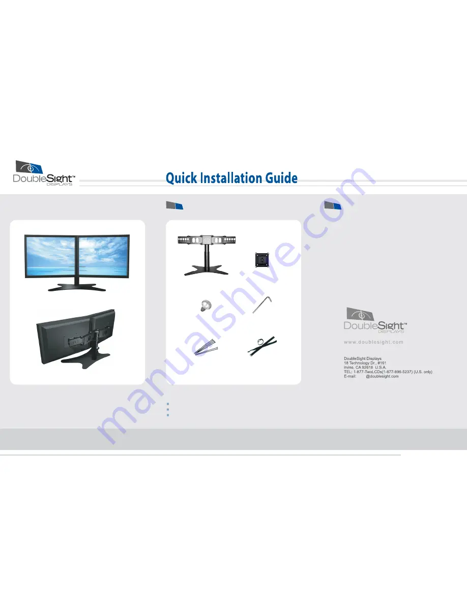 DoubleSight DS-219STA Quick Installation Manual Download Page 1