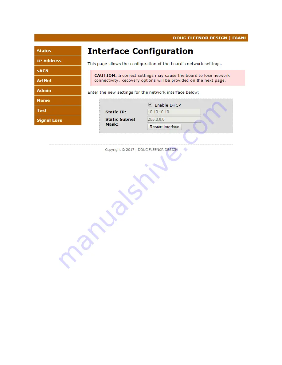 Doug Fleenor Design E8ANL-DIN Configuration Manual Download Page 6