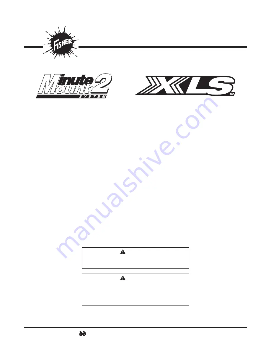 Douglas Dynamics Fisher Minute Mount 2 XLS 50600 Скачать руководство пользователя страница 1