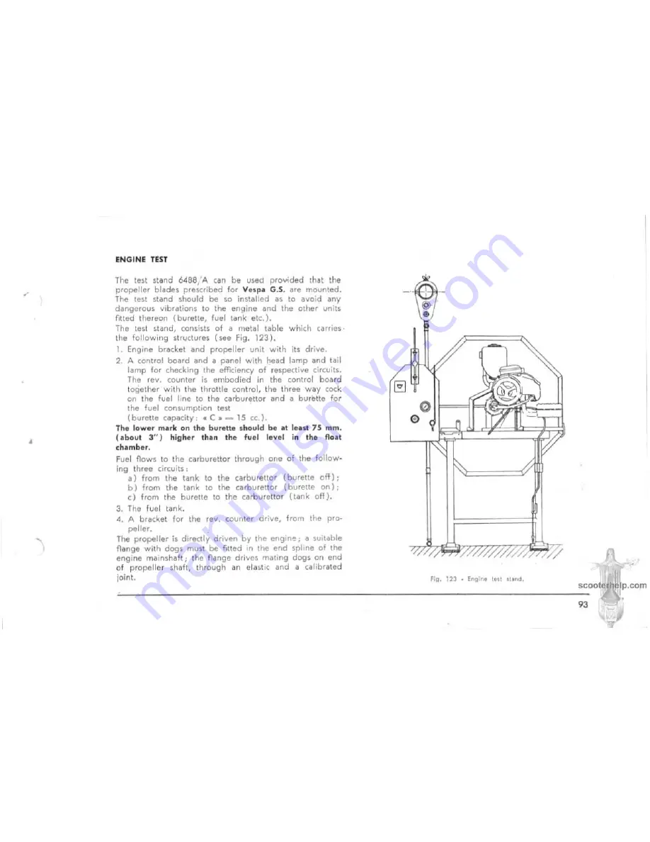 Douglas Vespa G.S. Service Station Manual Download Page 99