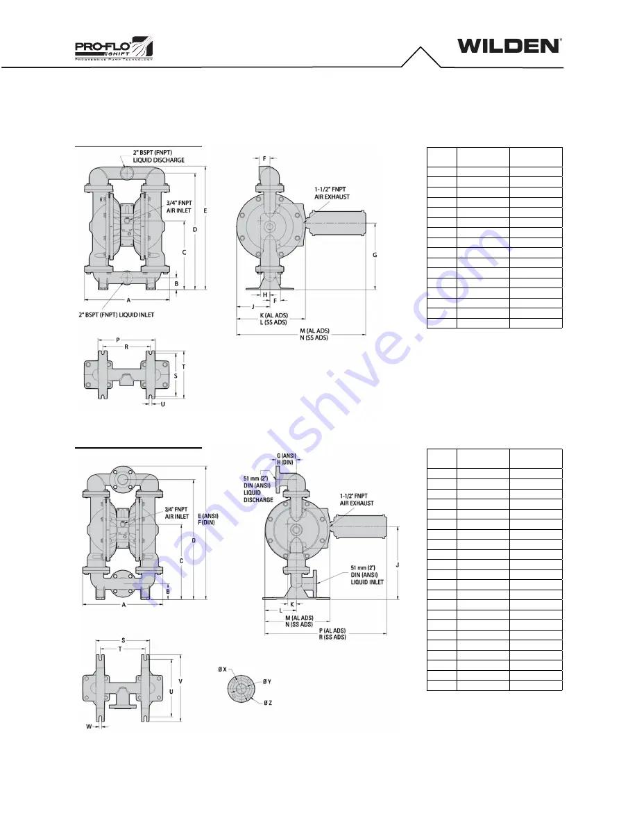 Dover DOVER PSG WILDEN PRO-FLO XPS820 AAAAA Series Engineering Operation & Maintenance Manual Download Page 8