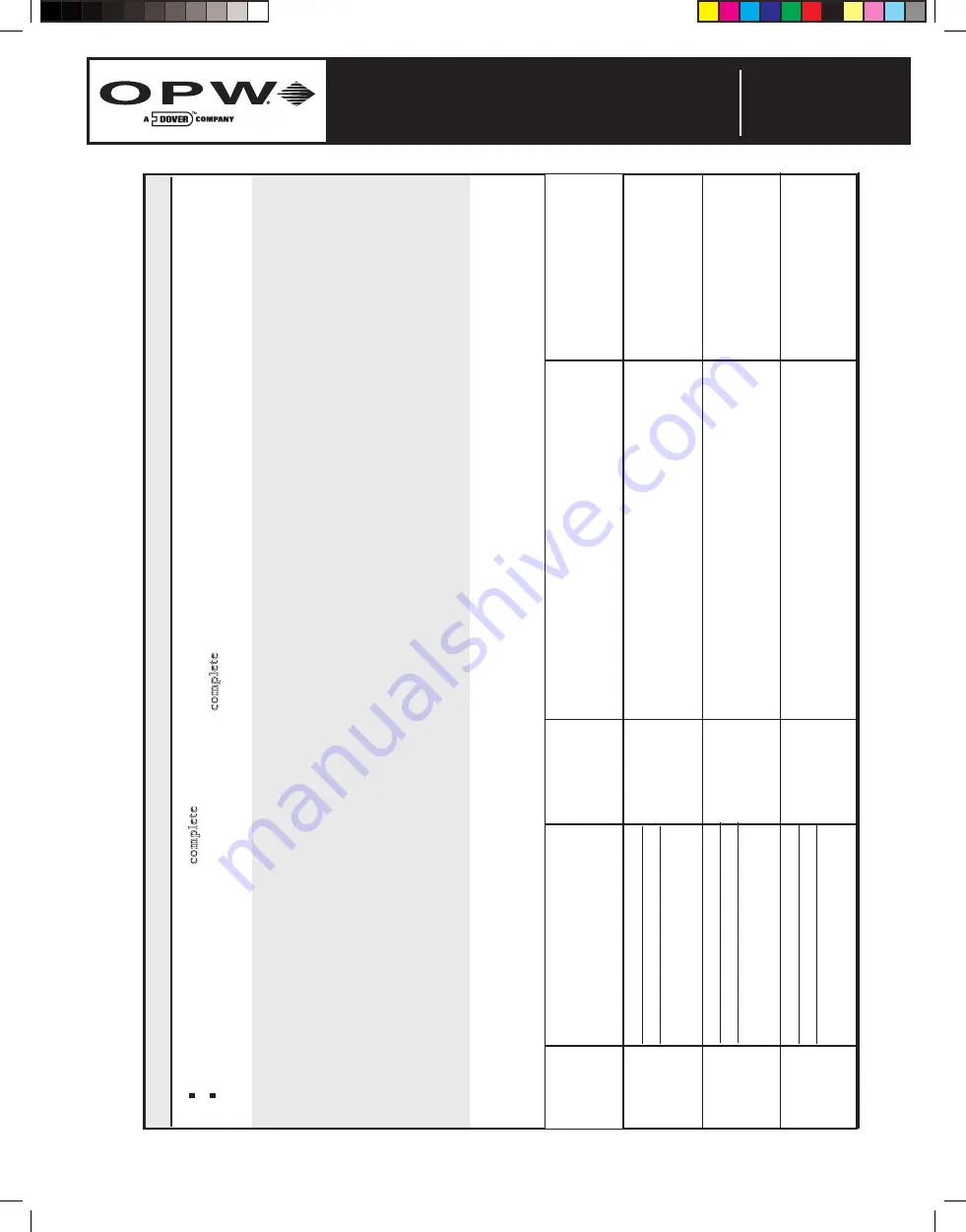 Dover OPW 12VW-AV Series Manual Download Page 14