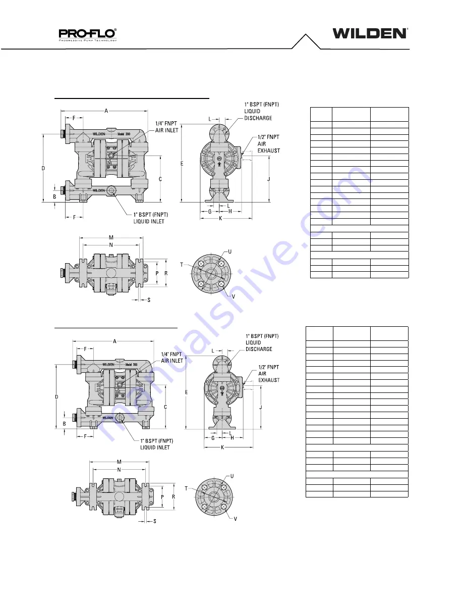 Dover PSG WILDEN PRO-FLO P200/ PKPPP 0502 Series Скачать руководство пользователя страница 8