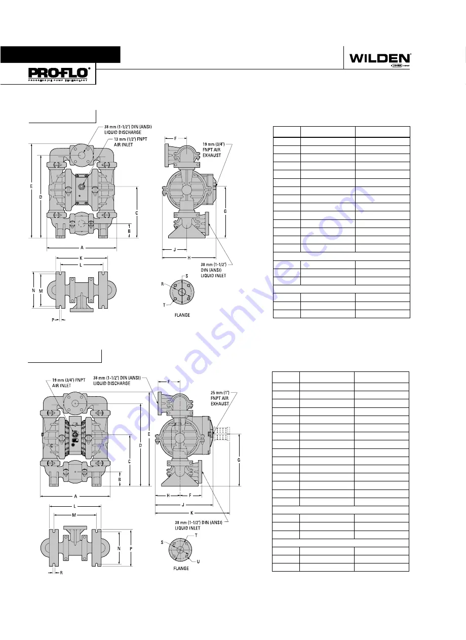 Dover Wilden Pro-Flo P4 Series Engineering, Operation & Maintenance Download Page 6