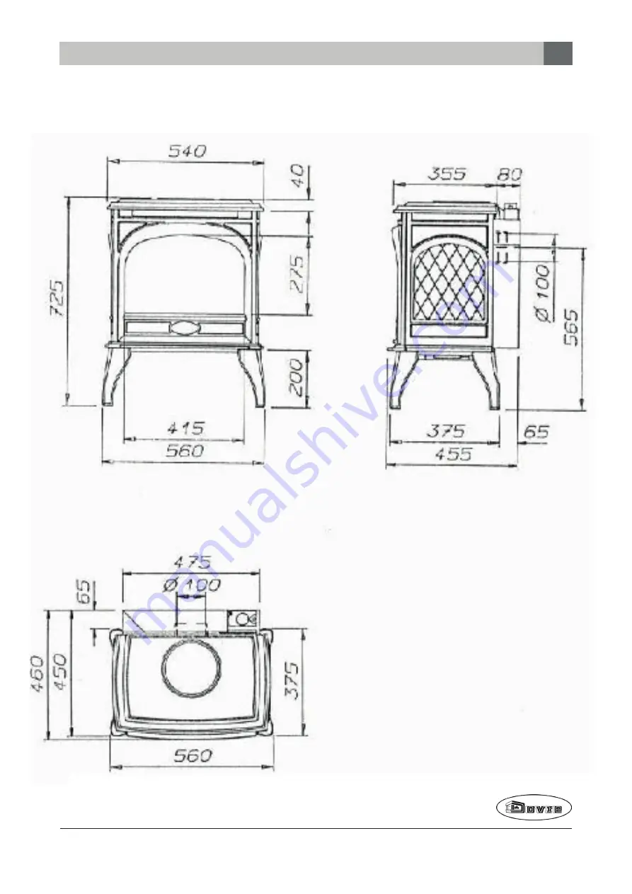 Dovre 425 GA Installation Instructions And Operating Manual Download Page 9