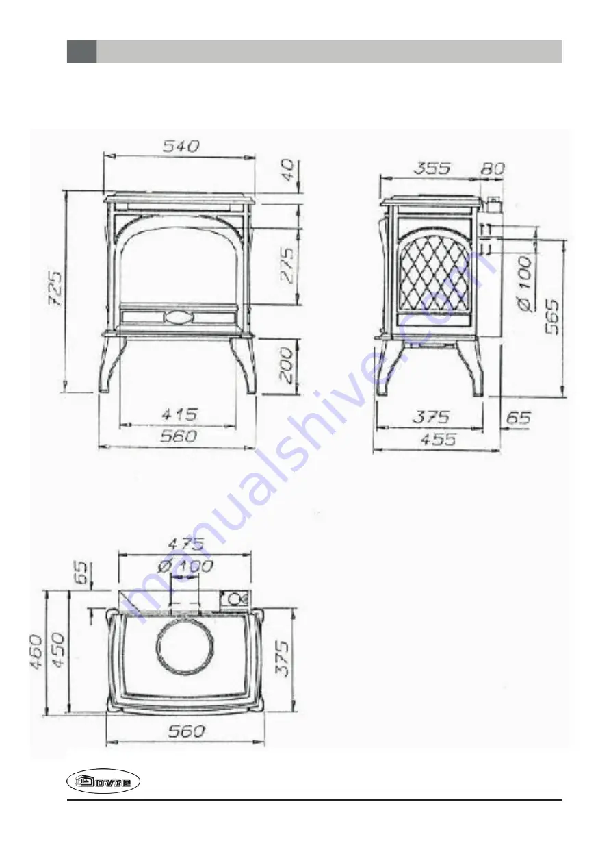 Dovre 425 GA Installation Instructions And Operating Manual Download Page 28