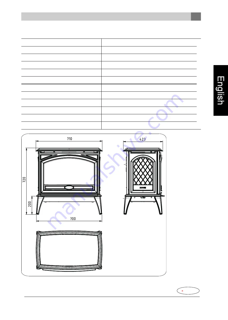 Dovre VIRTUS E50 Installation Instructions And Operating Manual Download Page 25