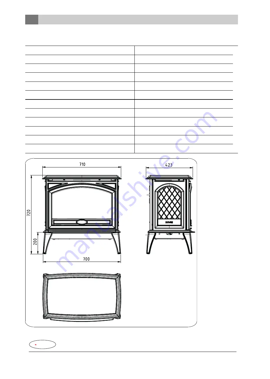 Dovre VIRTUS E50 Installation Instructions And Operating Manual Download Page 52