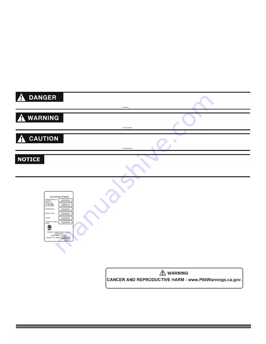 DR Power Equipment WALK BEHIND BLOWER Premier Safety & Operating Instructions Manual Download Page 2