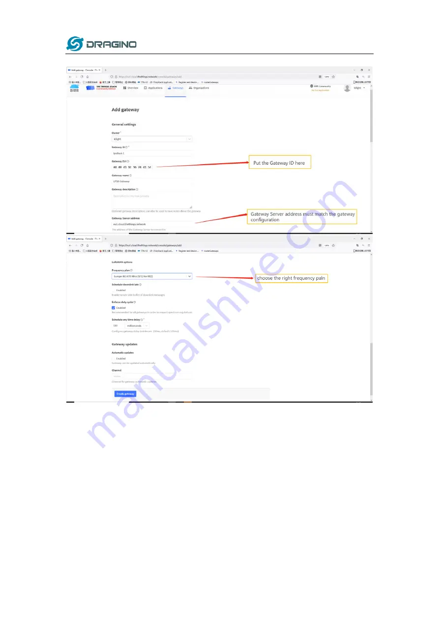 Dragino LPS8N User Manual Download Page 20