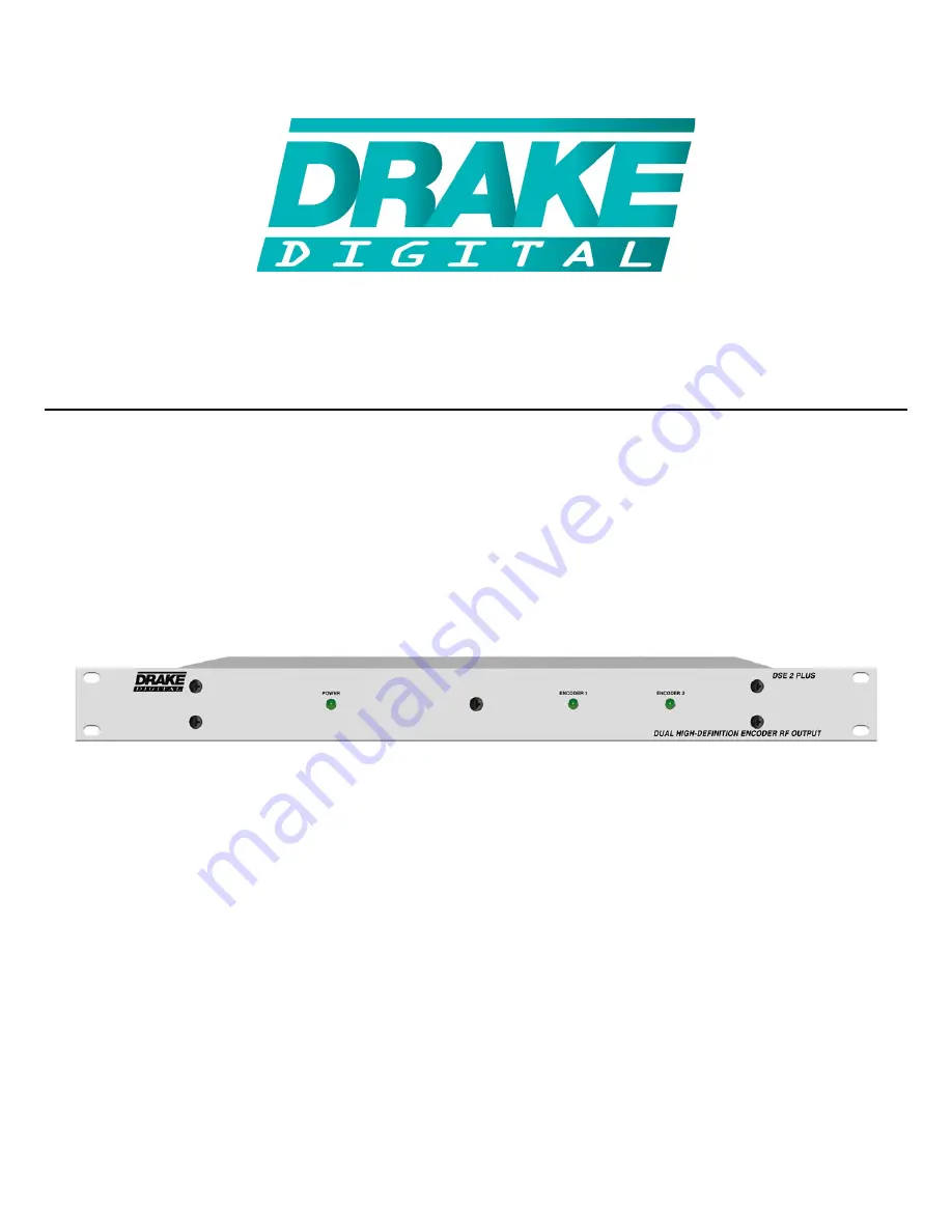 DRAKE DSE 2 PLUS Instruction Manual Download Page 1