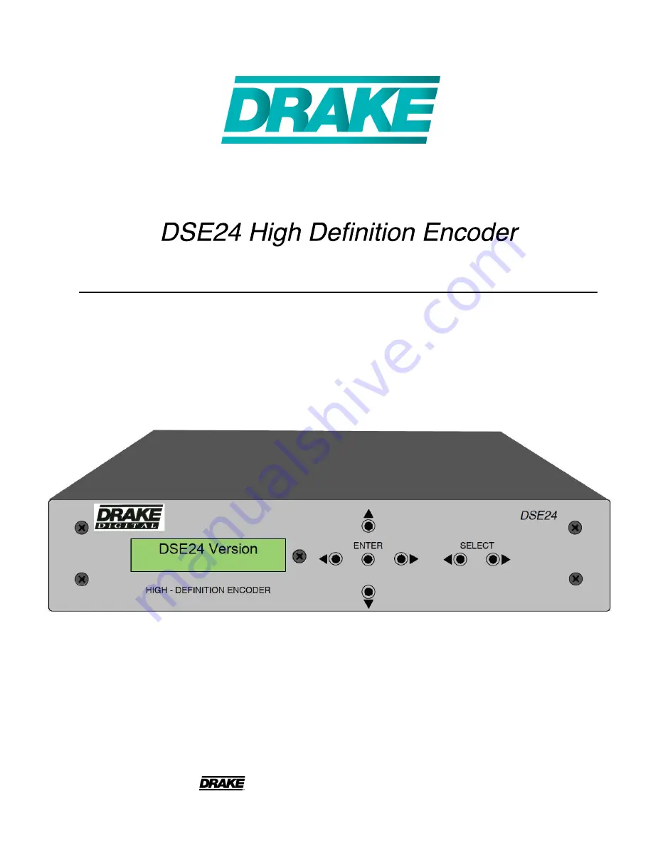 DRAKE DSE24 Instruction Manual Download Page 1