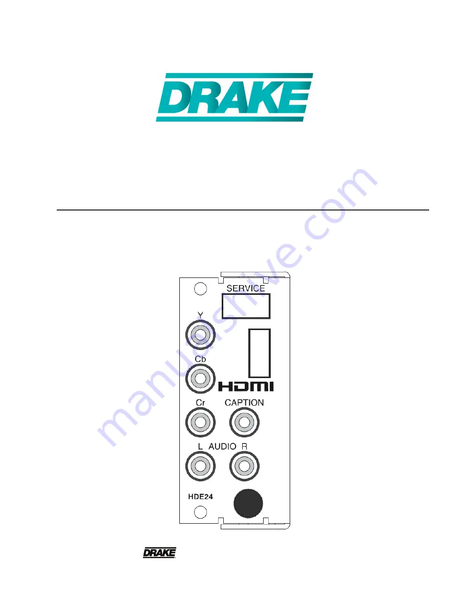 DRAKE HDE24A Скачать руководство пользователя страница 1