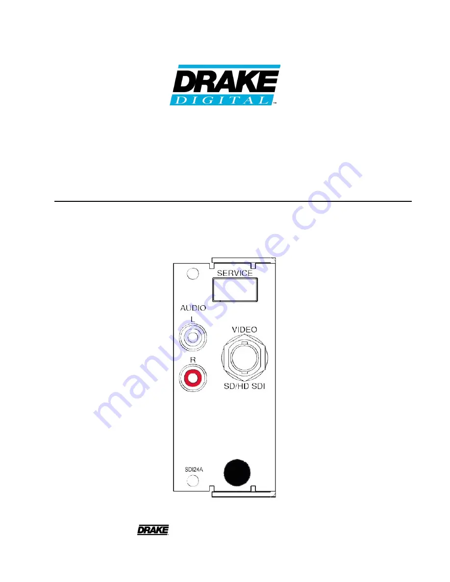 DRAKE SDI24A Instruction Manual Download Page 1