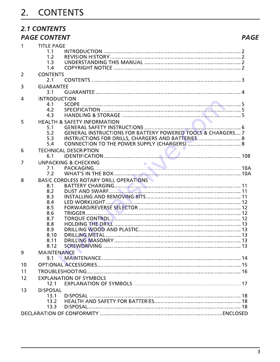 Draper 20495 Скачать руководство пользователя страница 3