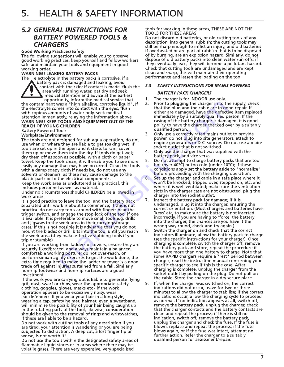 Draper 20495 Instructions Manual Download Page 7