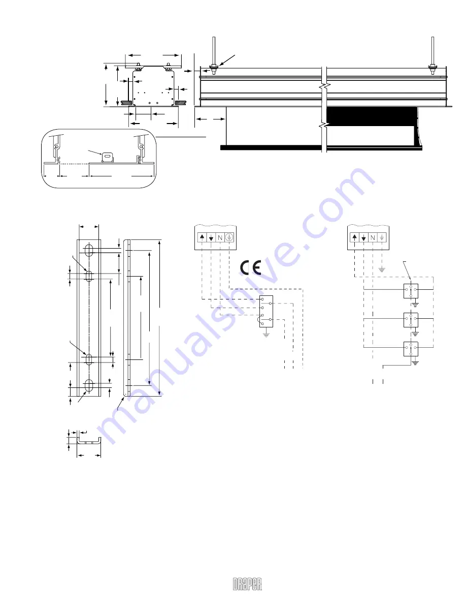 Draper 220V Access Electric Projection Screen Installation And Operating Instructions Download Page 3