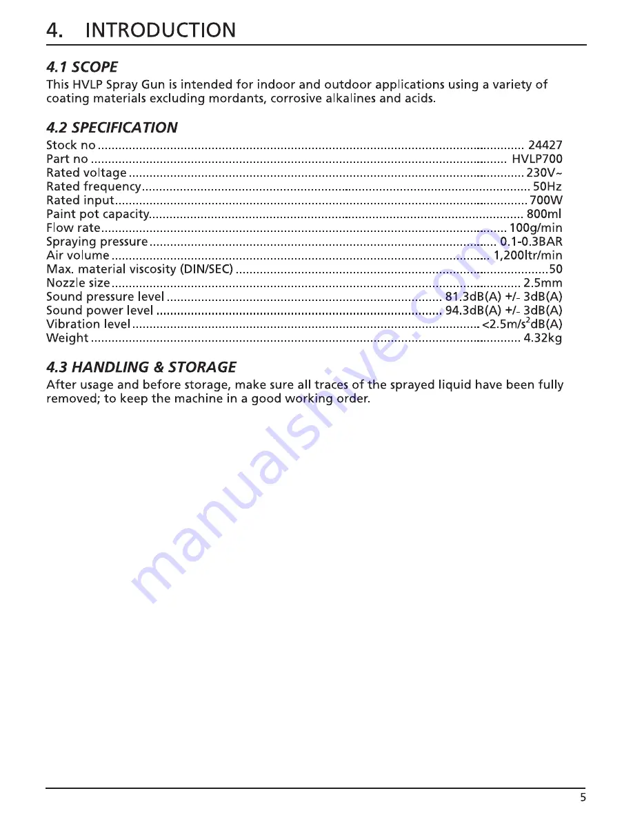 Draper 24427 Instructions Manual Download Page 5