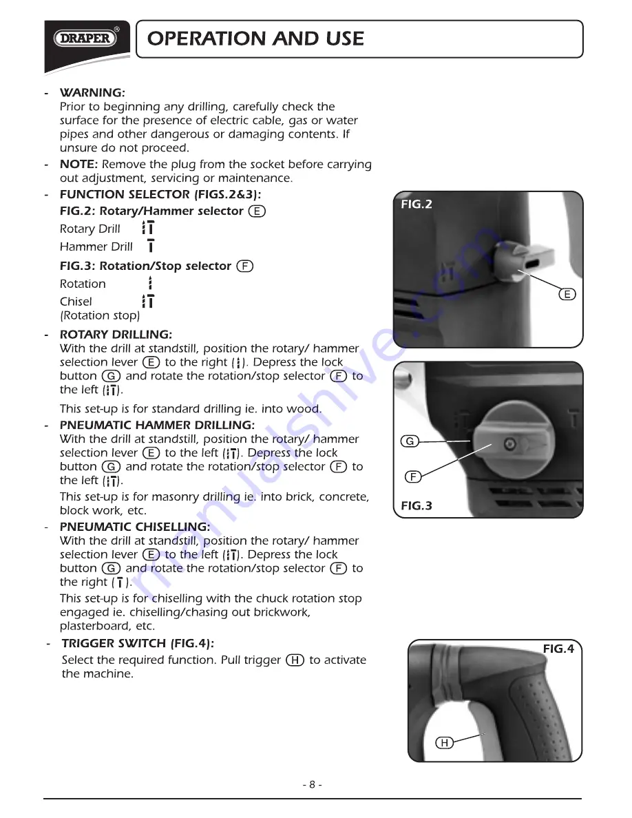 Draper 41684 Instructions Manual Download Page 9