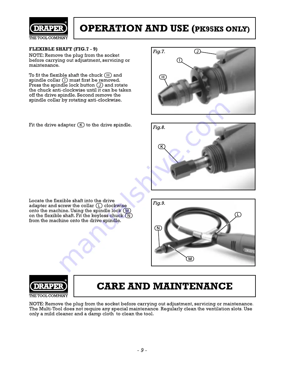 Draper 62727 Instructions Manual Download Page 10