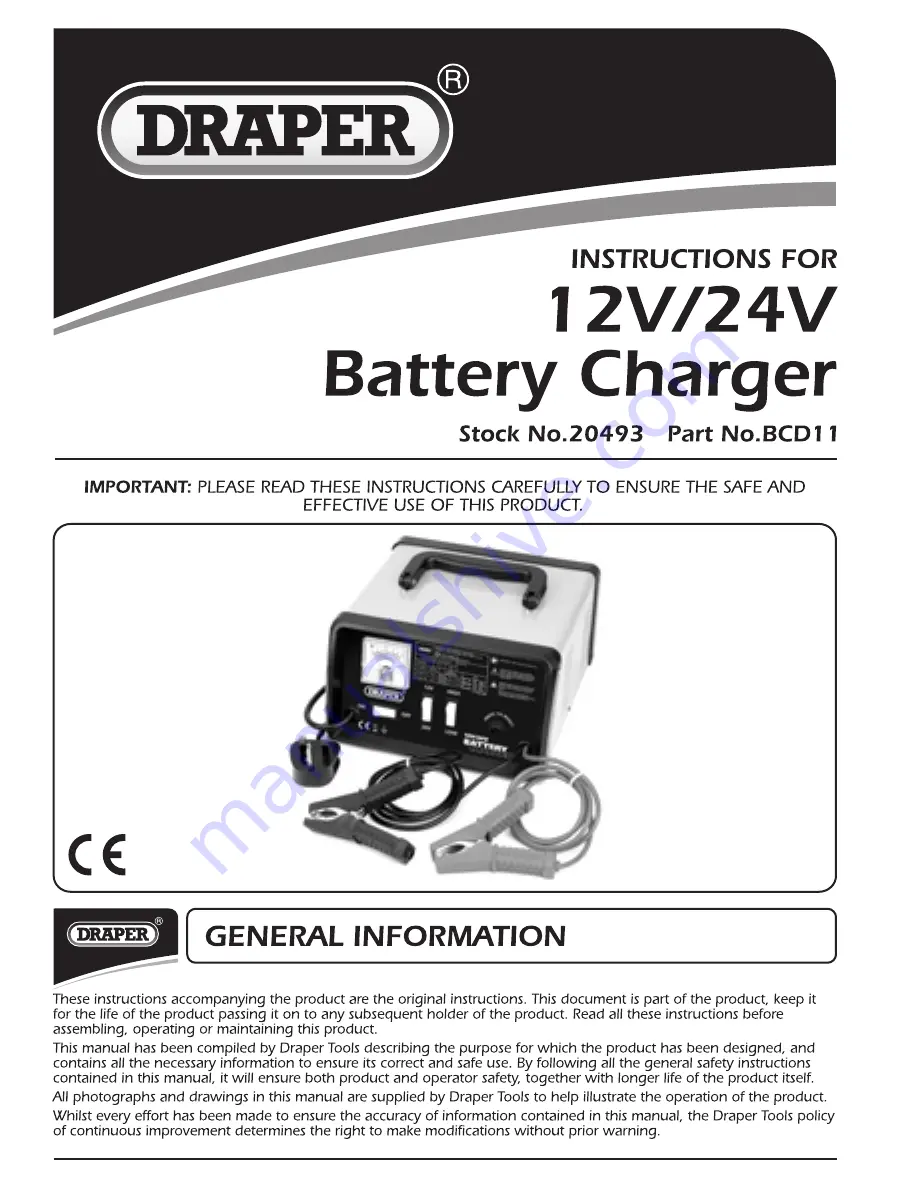 Draper BCD11 Instruction Manual Download Page 1