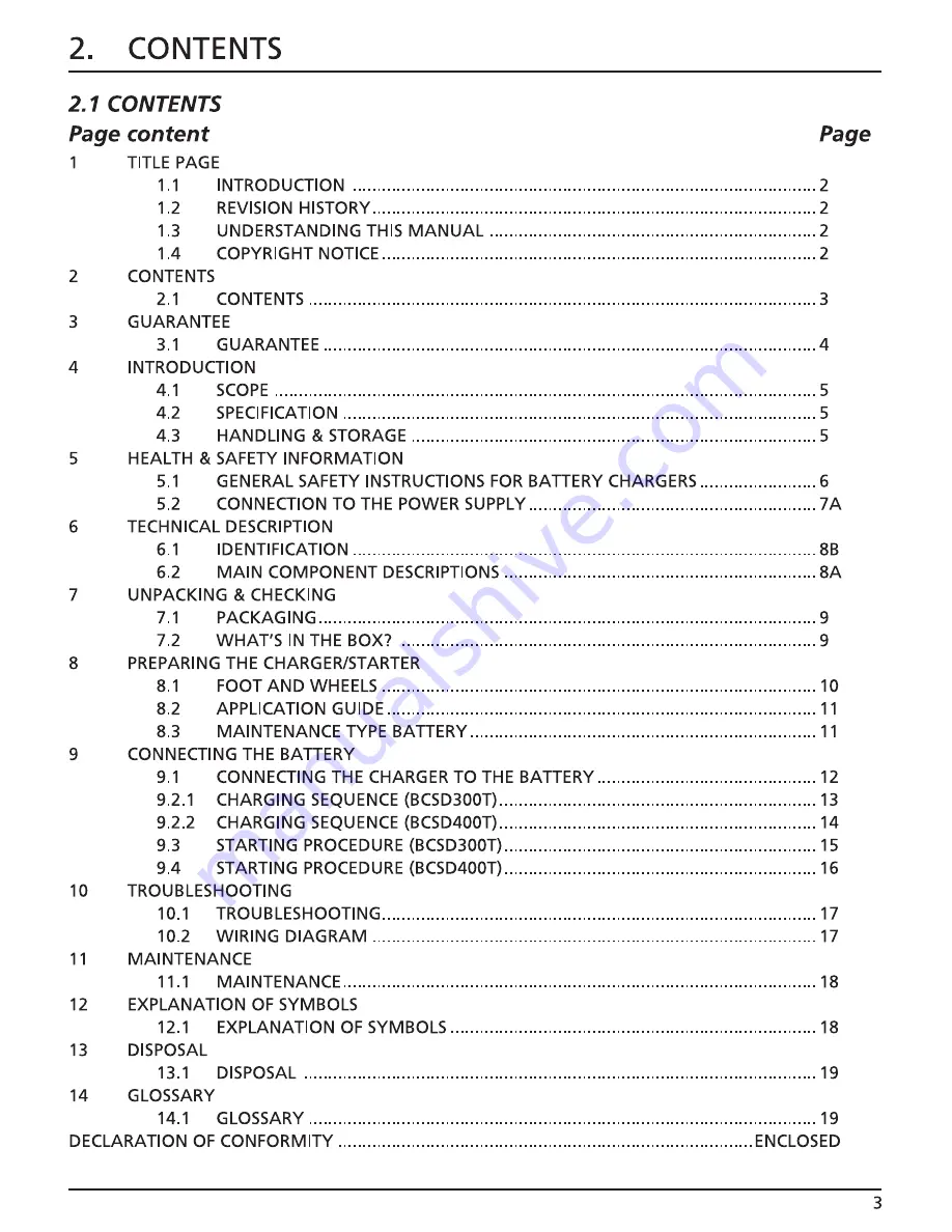 Draper BCSD300T Instructions Manual Download Page 3