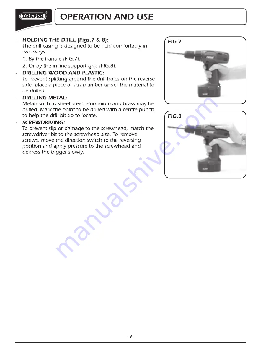 Draper CD140V Instructions Manual Download Page 10