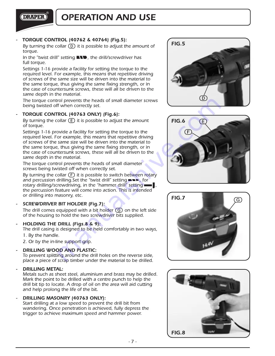 Draper CD144V2 Скачать руководство пользователя страница 8