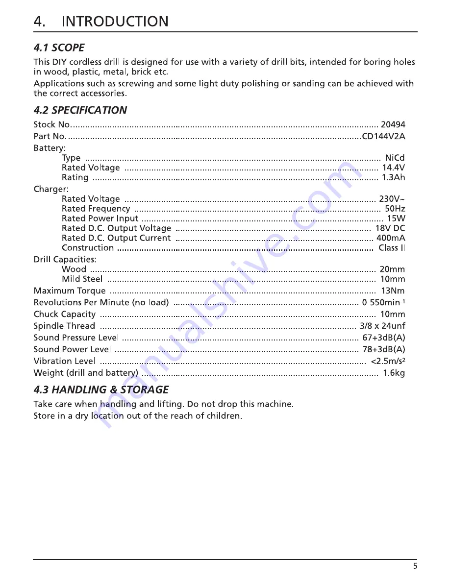 Draper CD144V2A Instructions For Use Manual Download Page 5