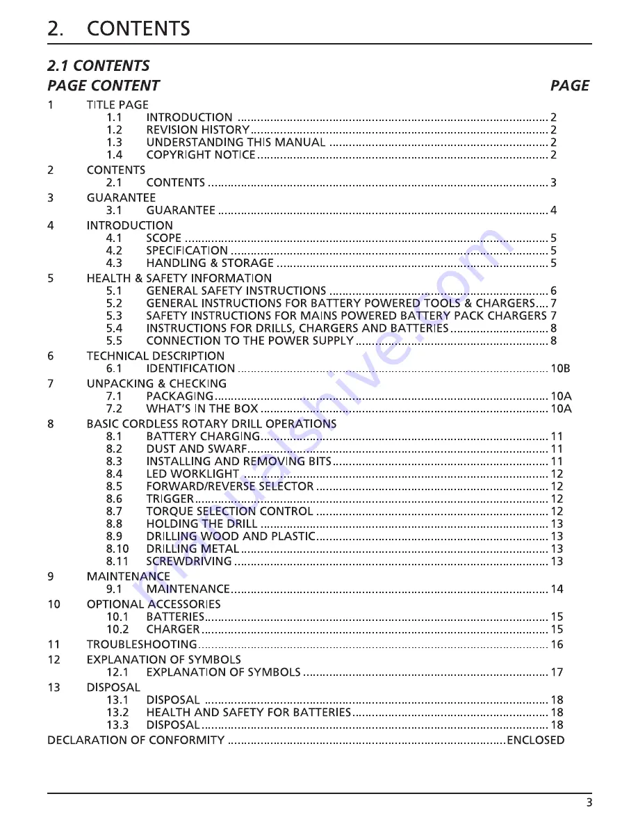 Draper CD144VA Скачать руководство пользователя страница 3