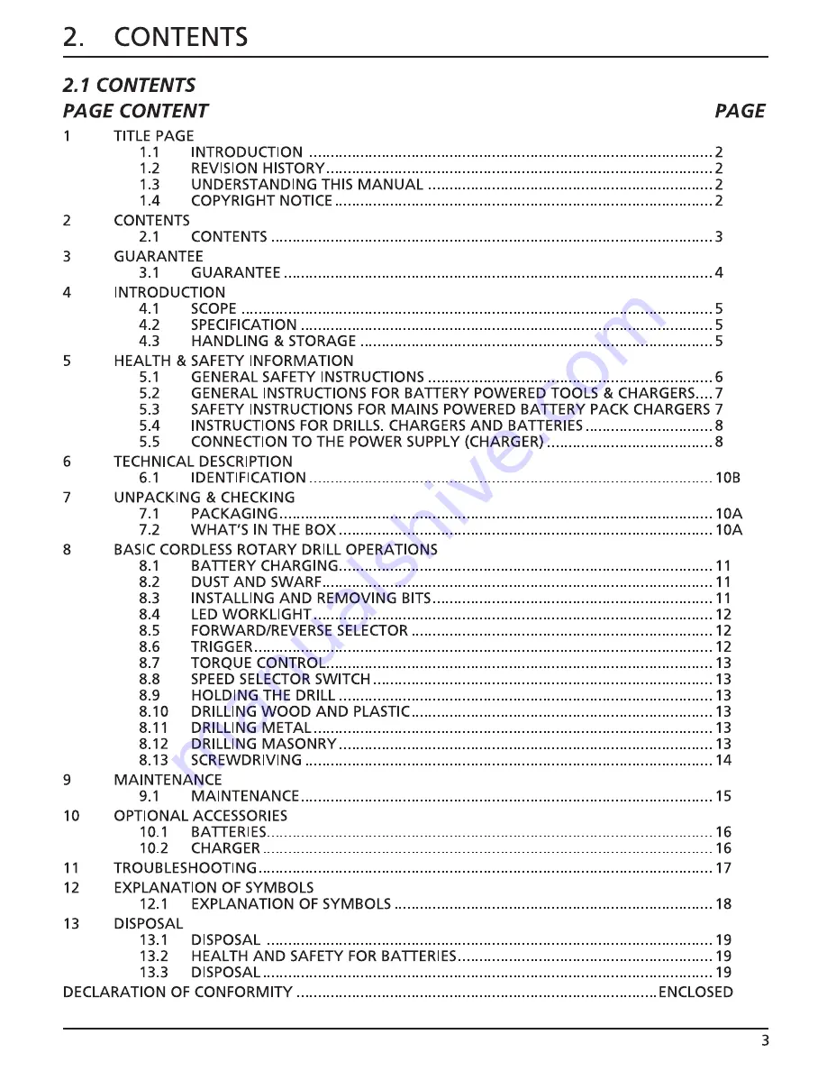 Draper CDH182V2A Скачать руководство пользователя страница 3