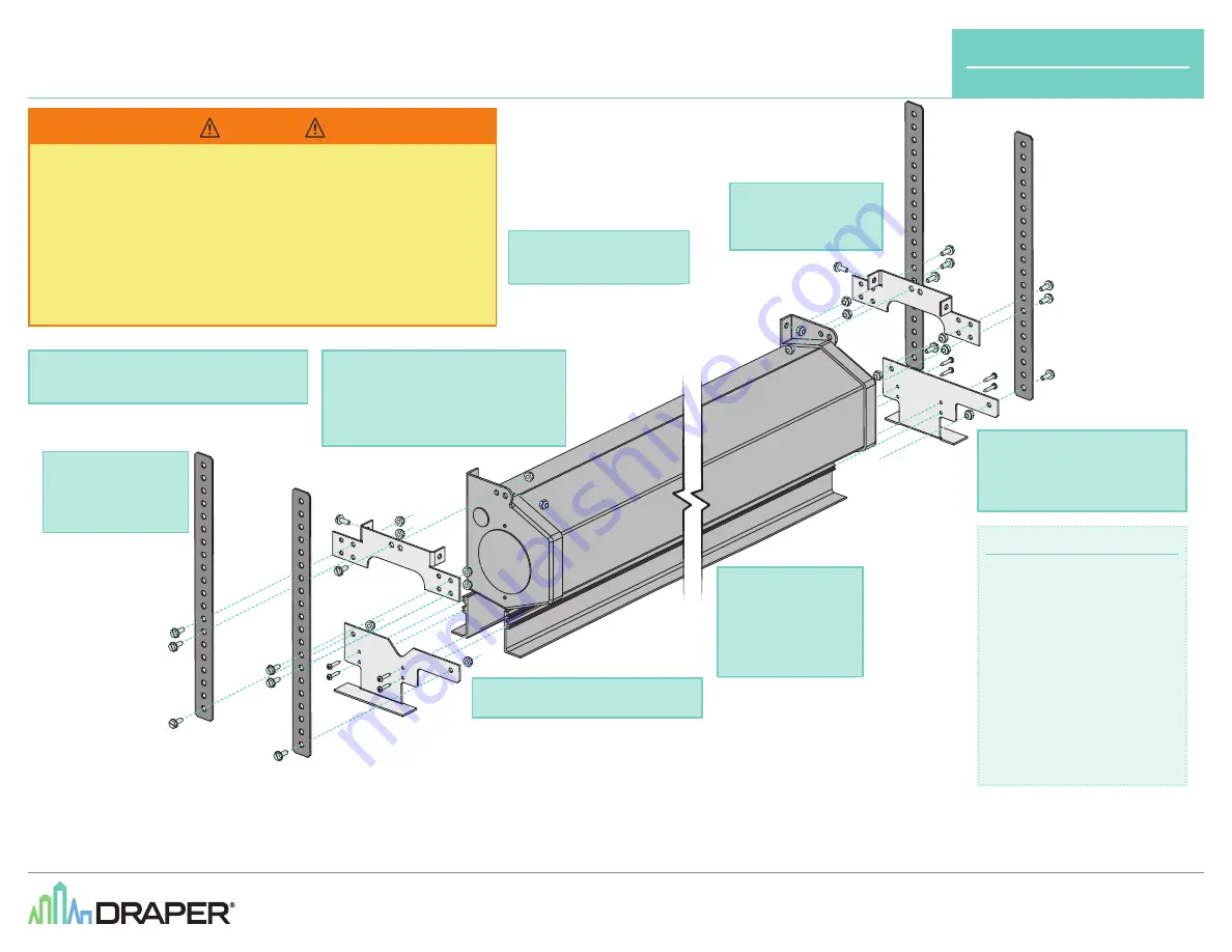 Draper Ceiling Trim Kit Instructions Installation & Operation Download Page 1