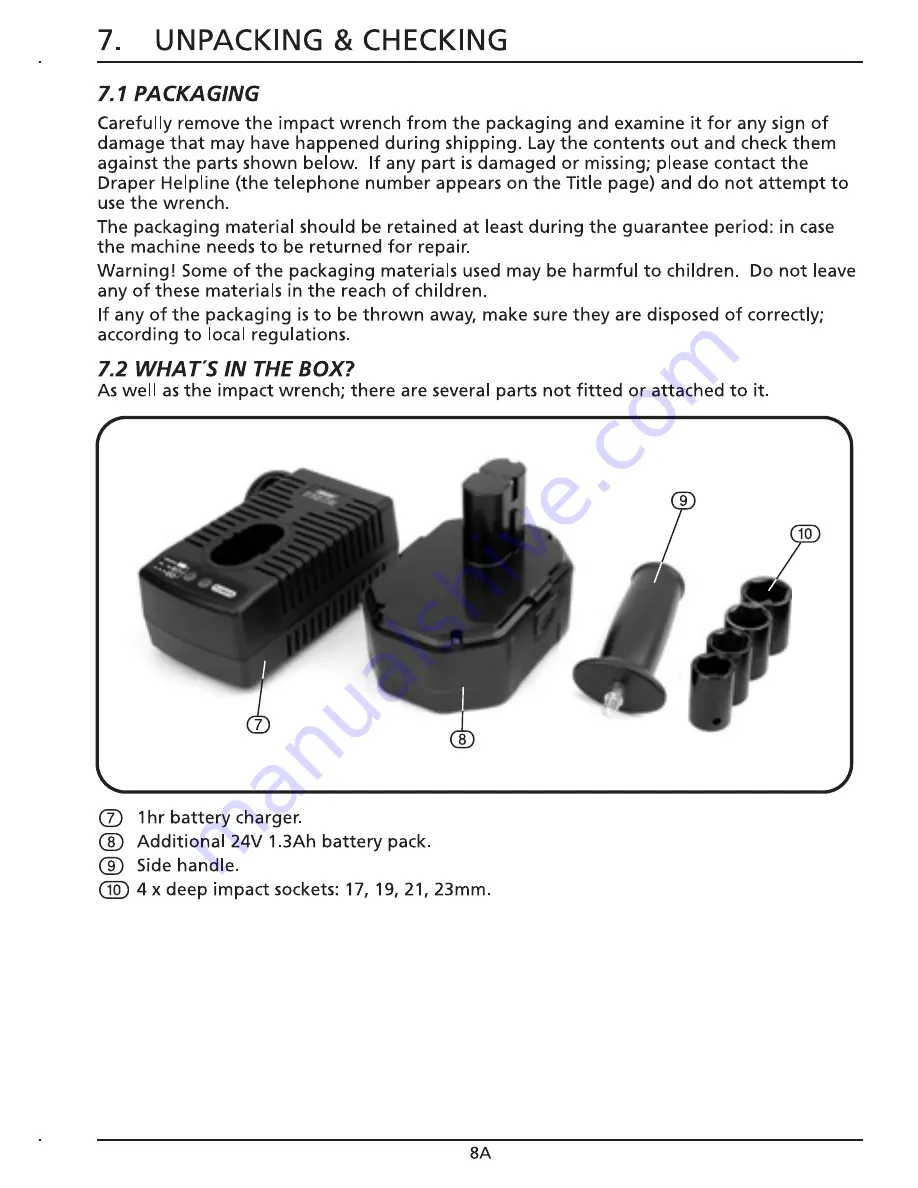 Draper CIW24 Instructions Manual Download Page 10