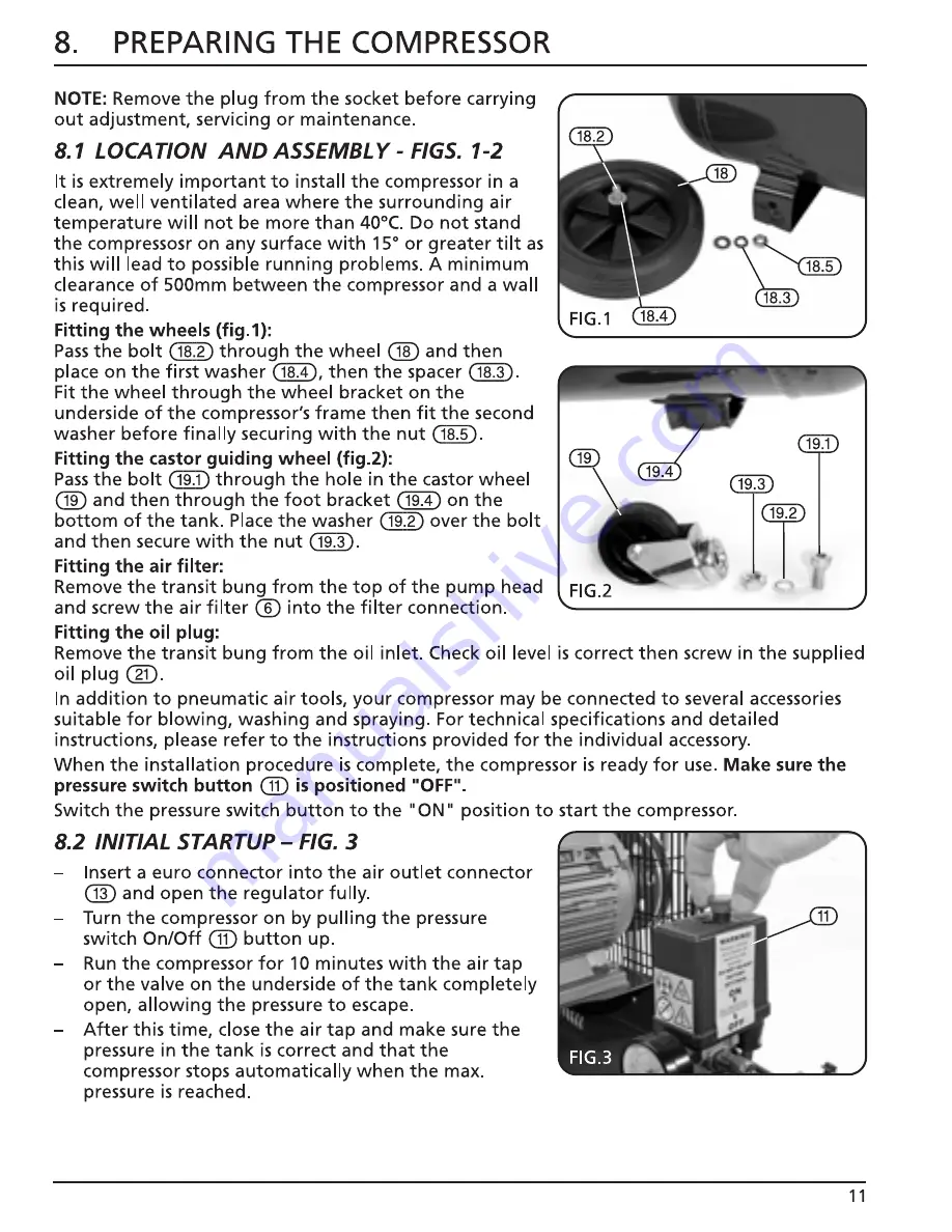 Draper DA200 Instruction Manual Download Page 13