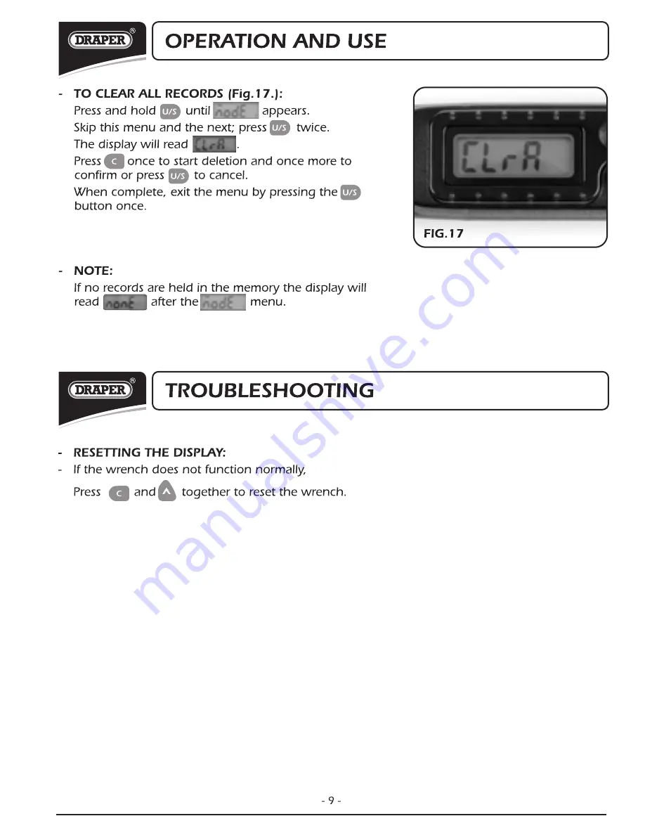 Draper ETW27-135 Instructions For Use Manual Download Page 10